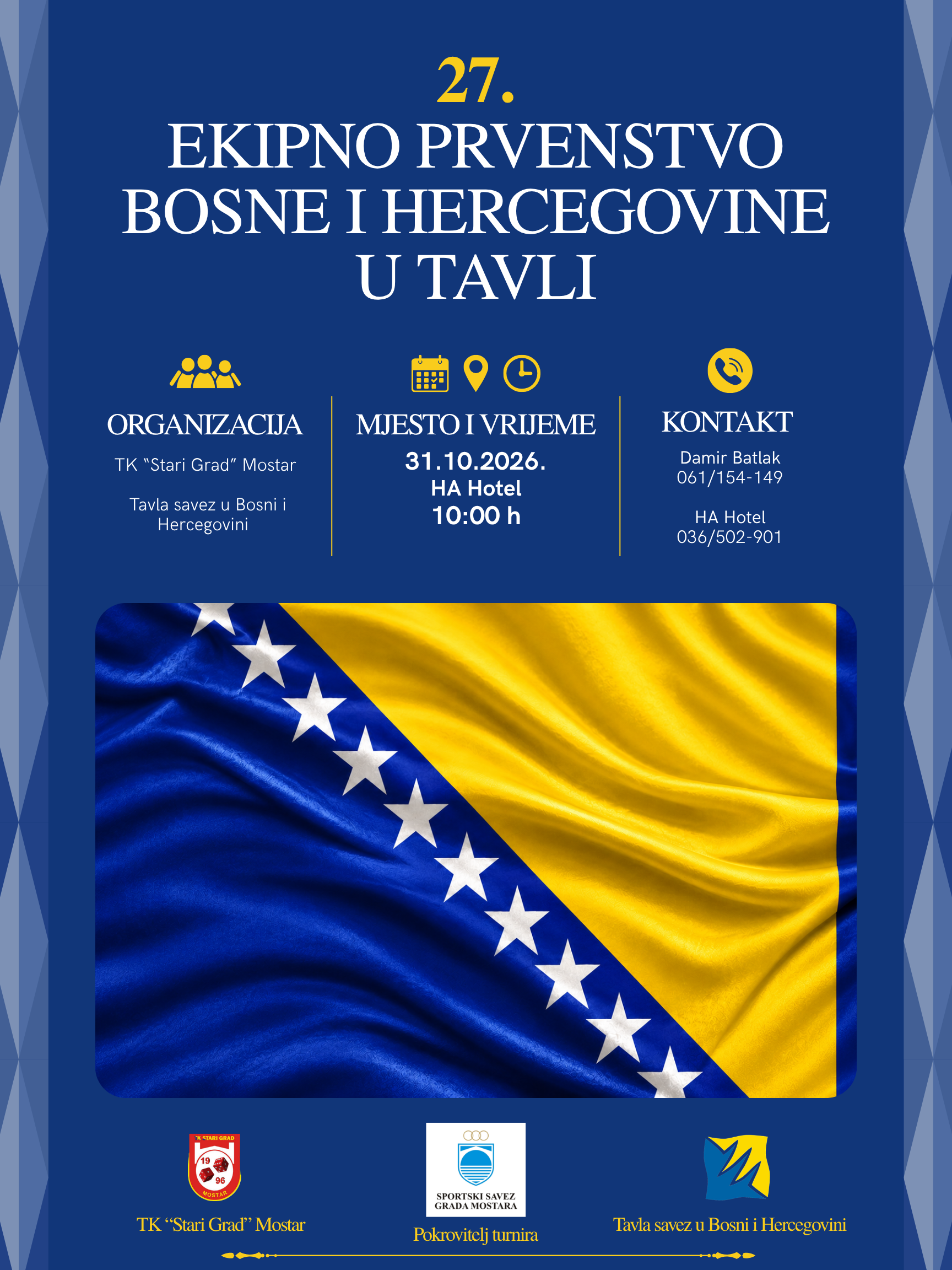 27. Ekipno prvenstvo BiH u tavli